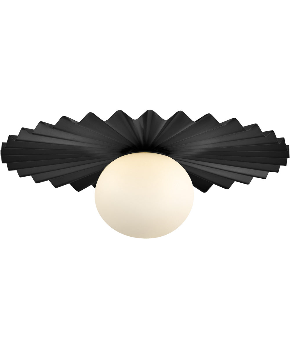 Stevie 1-Light Medium Flush Mount in Black