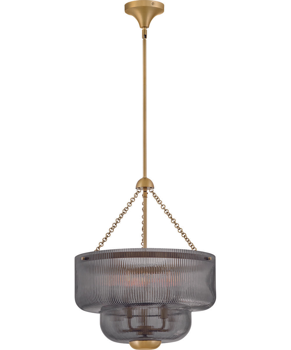 Adella 5-Light Large Pendant in Lacquered Brass