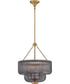 Adella 5-Light Large Pendant in Lacquered Brass