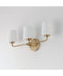 Durham 3-Light Bath Vanity Natural Aged Brass