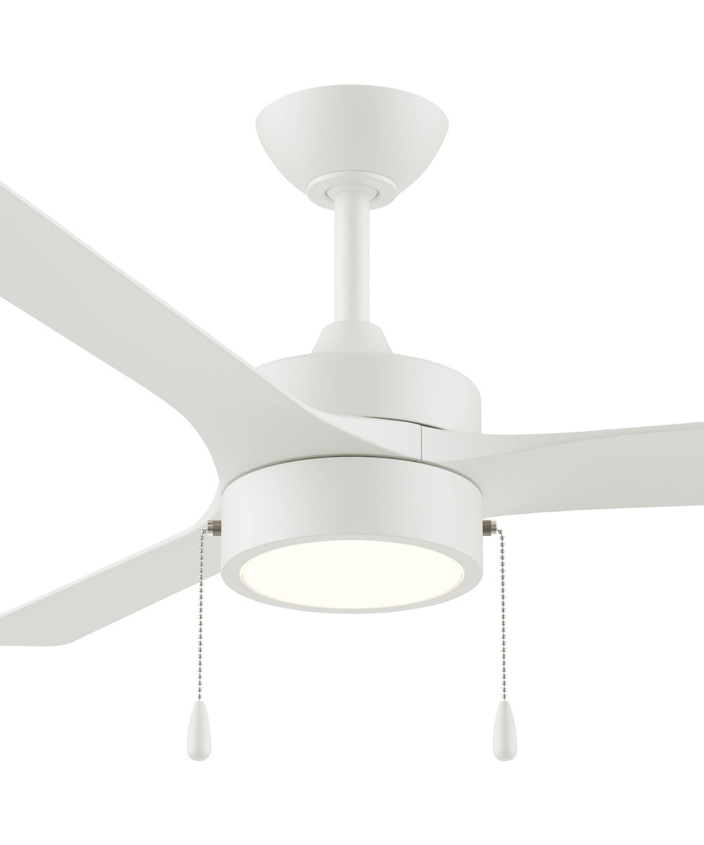 Axion I 52 in. 3-Blade Modern LED Ceiling Fan Matte White