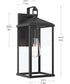 Cantley Large Outdoor Wall Lantern with Clear Glass Panels Matte Black