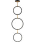 Hoopla 3-Light LED Pendant Black / Gold