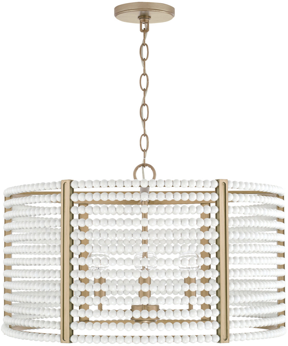 Brynn 4-Light Pendant Aged Brass Painted