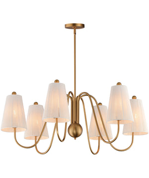 Valette 6-Light Chandelier Natural Aged Brass