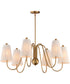 Valette 6-Light Chandelier Natural Aged Brass
