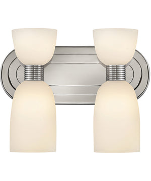 Tallulah 4-Light Small Two Light Vanity in Polished Nickel