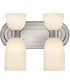 Tallulah 4-Light Small Two Light Vanity in Polished Nickel