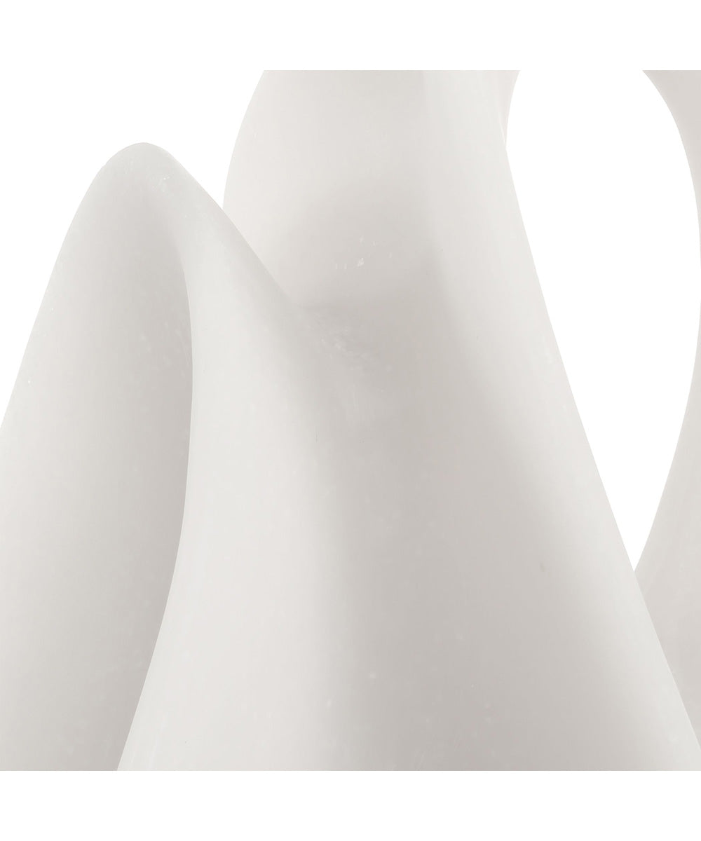 Silent Wave White Sculptures Set of 2