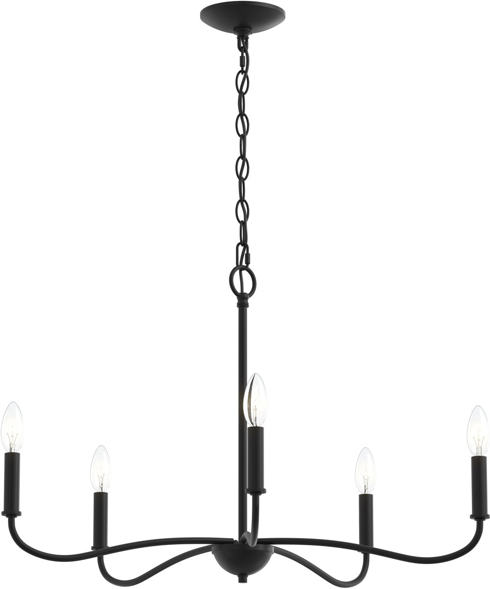 Ilia 5-Light Chandelier Matte Black
