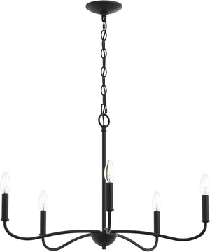 Ilia 5-Light Chandelier Matte Black