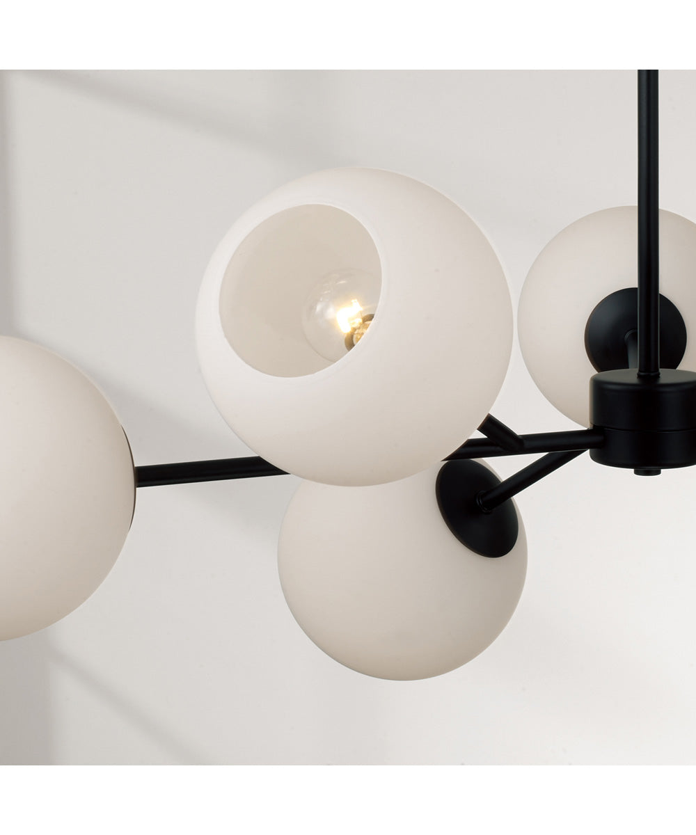 Atlas 6-Light Chandelier Matte Black