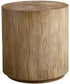 Nevis Wood Cylinder Side Table