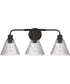 Pleated 3-Light Lighting Flat Black