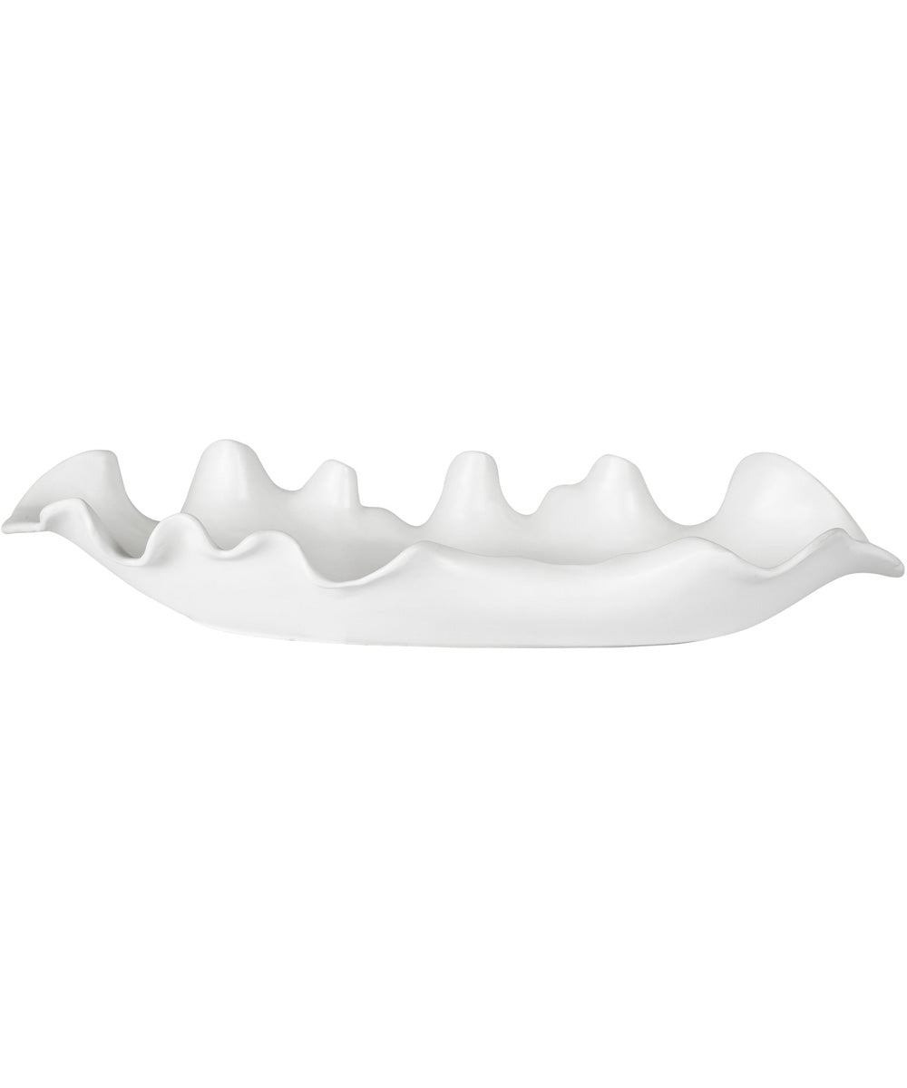 Ruffled Feathers Modern White Bowl