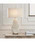 Palm Leaf White Table Lamp