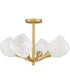 Adelyn 4-light Semi Flush Mount Gold Leaf