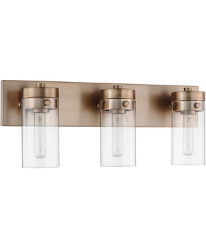Intersection 3-Light Vanity & Wall Burnished Brass