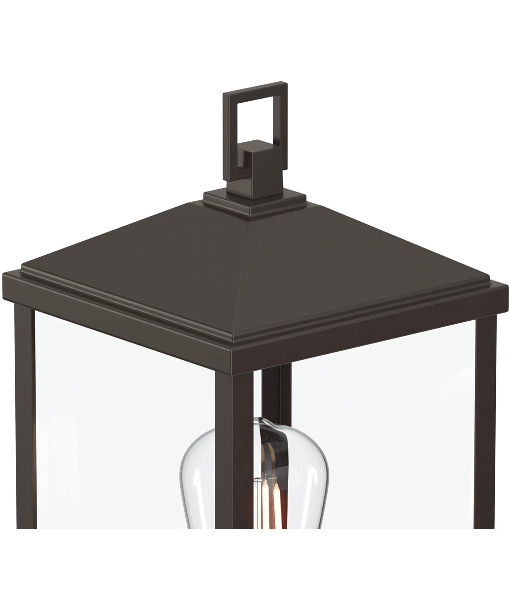 Cantley Outdoor Post Mount Lantern Light with Clear Glass Panels Antique Bronze