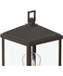 Cantley Outdoor Post Mount Lantern Light with Clear Glass Panels Antique Bronze
