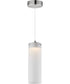 Highball Frosted LED Pendant Satin Nickel