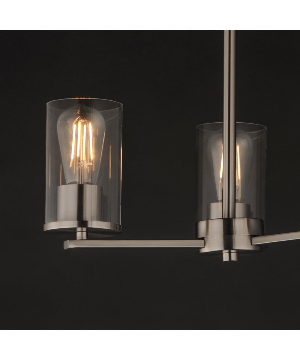 Lateral 3-Light Chandelier Satin Nickel