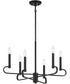 Summit 6 Light Chandelier Matte Black