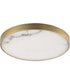 Slab 12 inch LED Alabaster Flush Mount Natural Aged Brass
