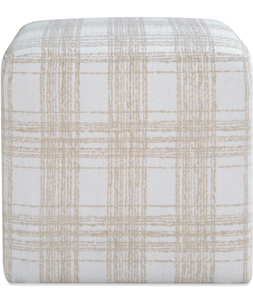 Joie Porcelain Plaid Ottoman