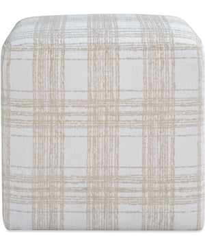 Joie Porcelain Plaid Ottoman