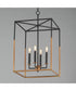 Soho 4-Light Large Pendant Black/Weathered Brass