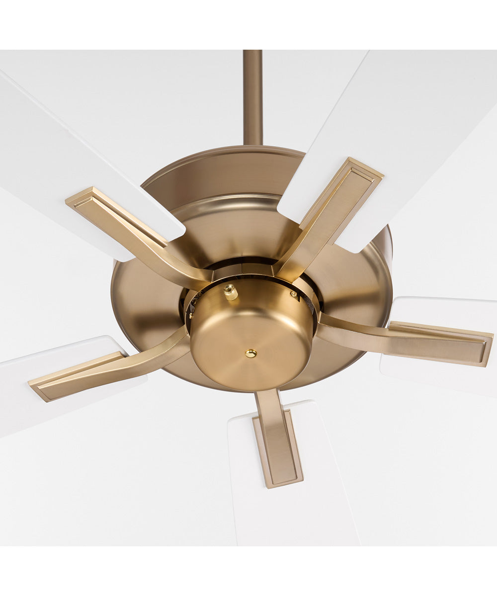 Ovation Ceiling Fan Aged Brass|Studio White