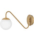 Dottie 1-Light Small Single Light Sconce in Lacquered Brass