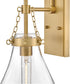 Eloise 1-Light Large Single Light Sconce in Lacquered Brass