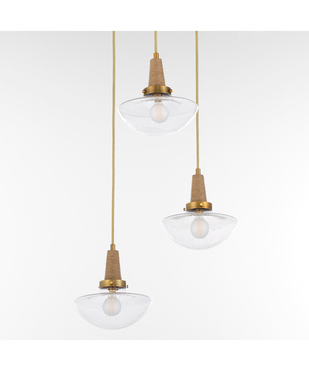 Stockport 3-light Pendant Brushed Brass