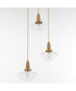 Stockport 3-light Pendant Brushed Brass