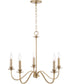 Weston 5-Light Chandelier Matte Brass