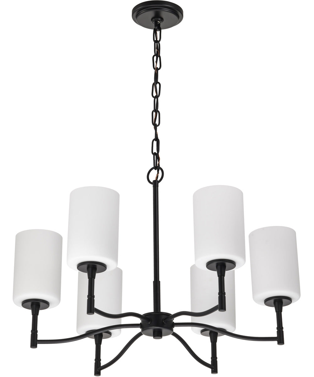 Liam 6-Light Chandelier Matte Black