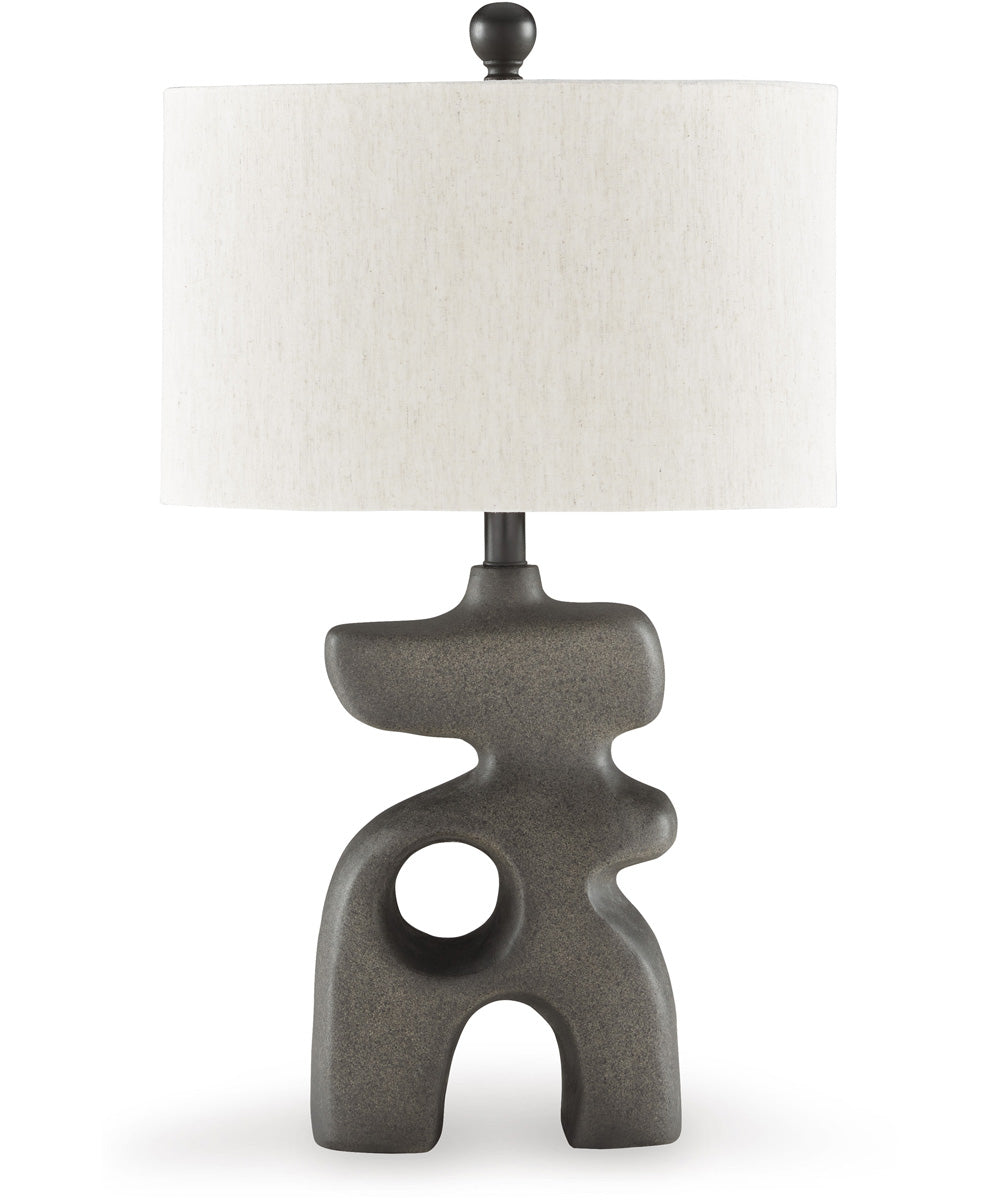 Danacy Paper Table Lamp Distressed Black