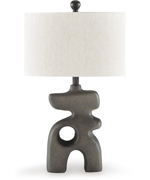 Danacy Paper Table Lamp Distressed Black