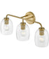 Percy 3-Light Medium Three Light Vanity in Lacquered Brass