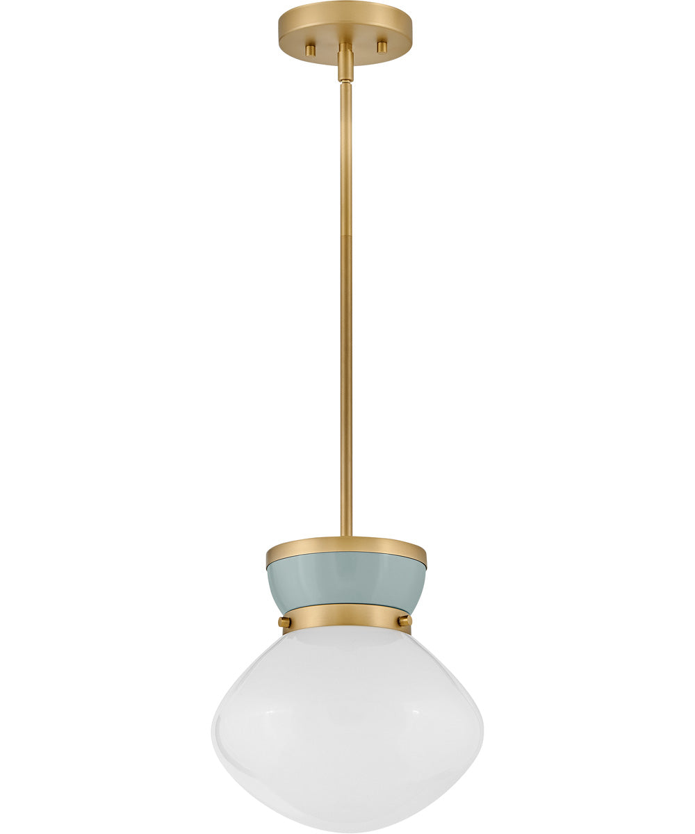 Lucy 1-Light Small Pendant in Lacquered Brass
