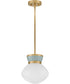 Lucy 1-Light Small Pendant in Lacquered Brass
