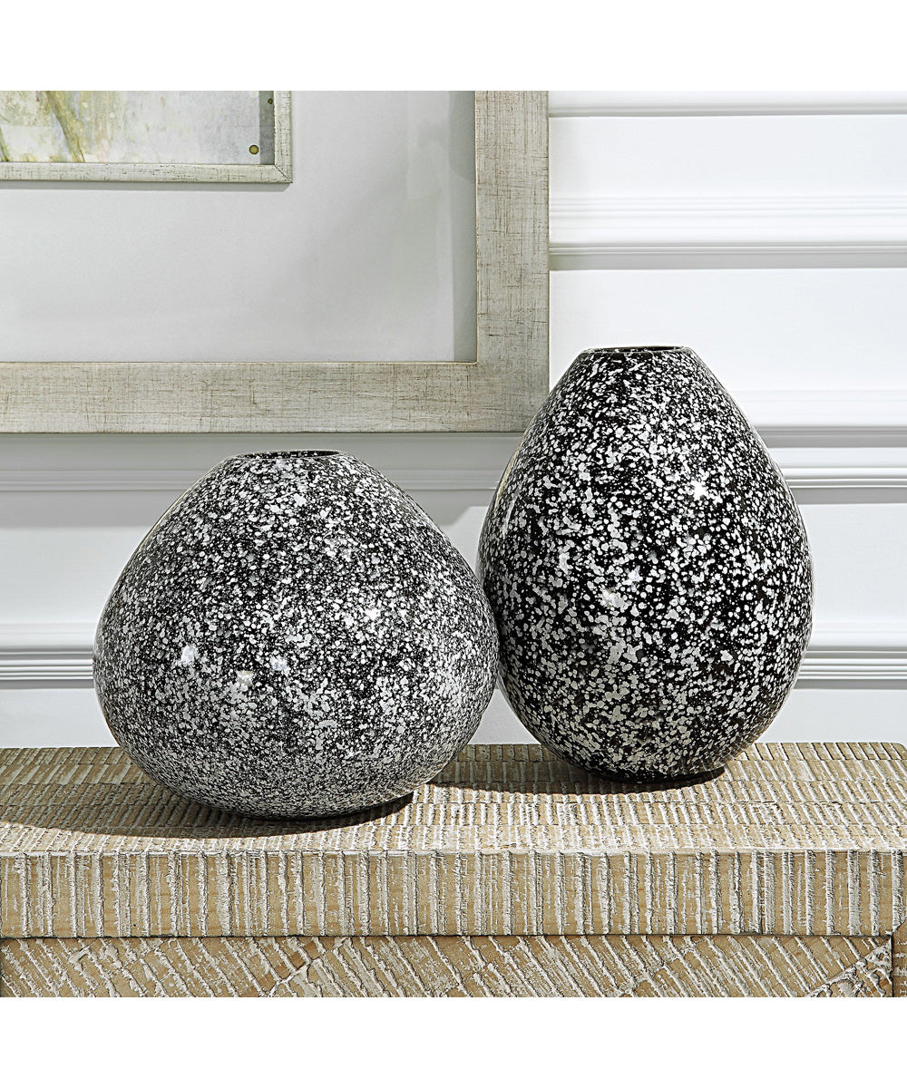Cosmic Black & White Vases, Set of 2