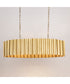 Allegra 5-Light Linear Pendant Weathered Brass