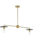 Trimble 2-Light Linear Chandelier Brushed Bronze