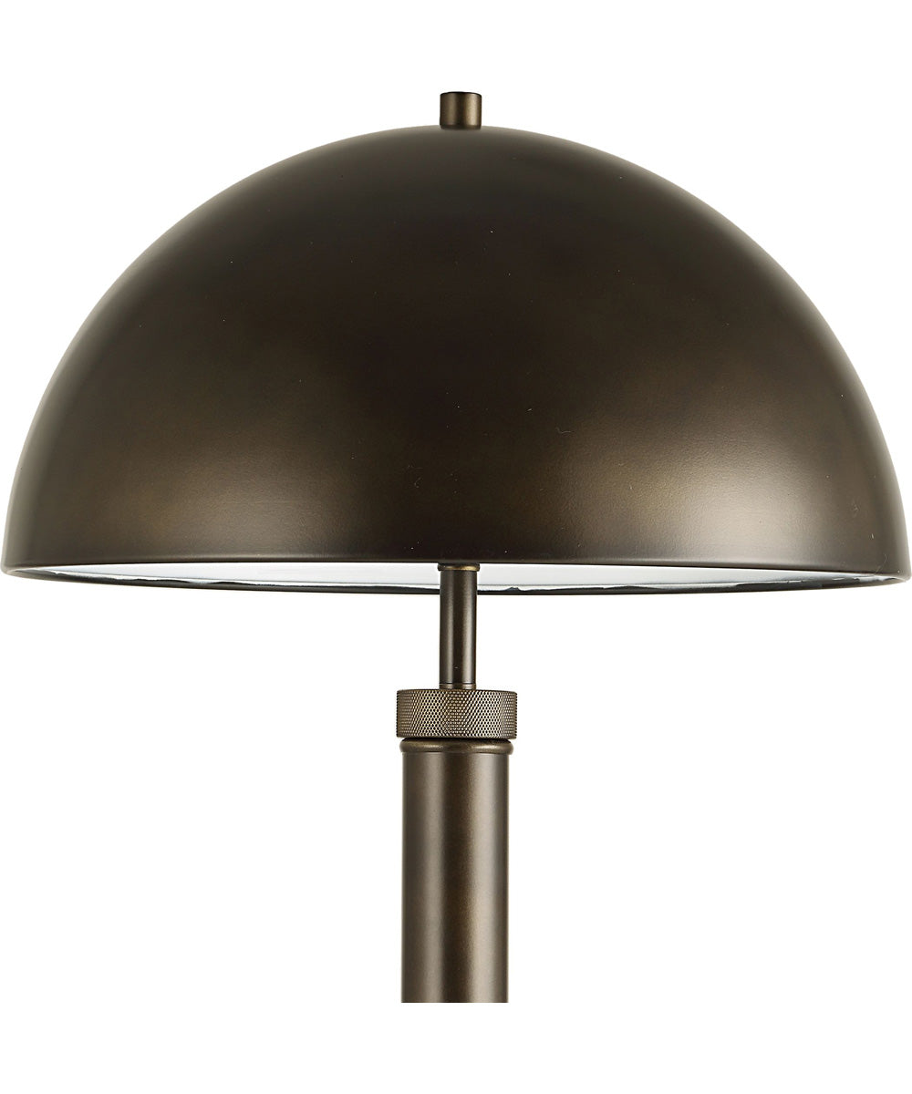 Floor Lamp in Rich Dark Bronze with Dome Metal Shade