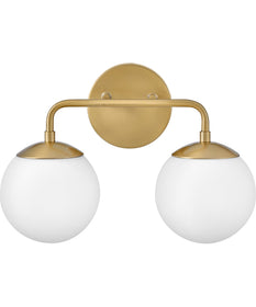 Julep 2-Light Small Two Light Vanity in Lacquered Brass