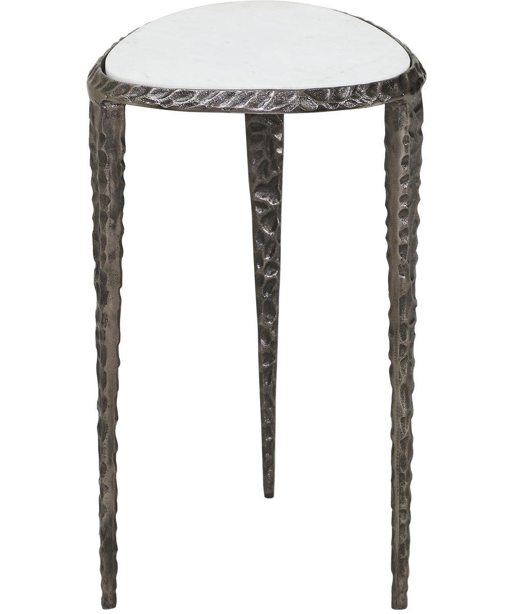 Arnold White Marble Accent Table
