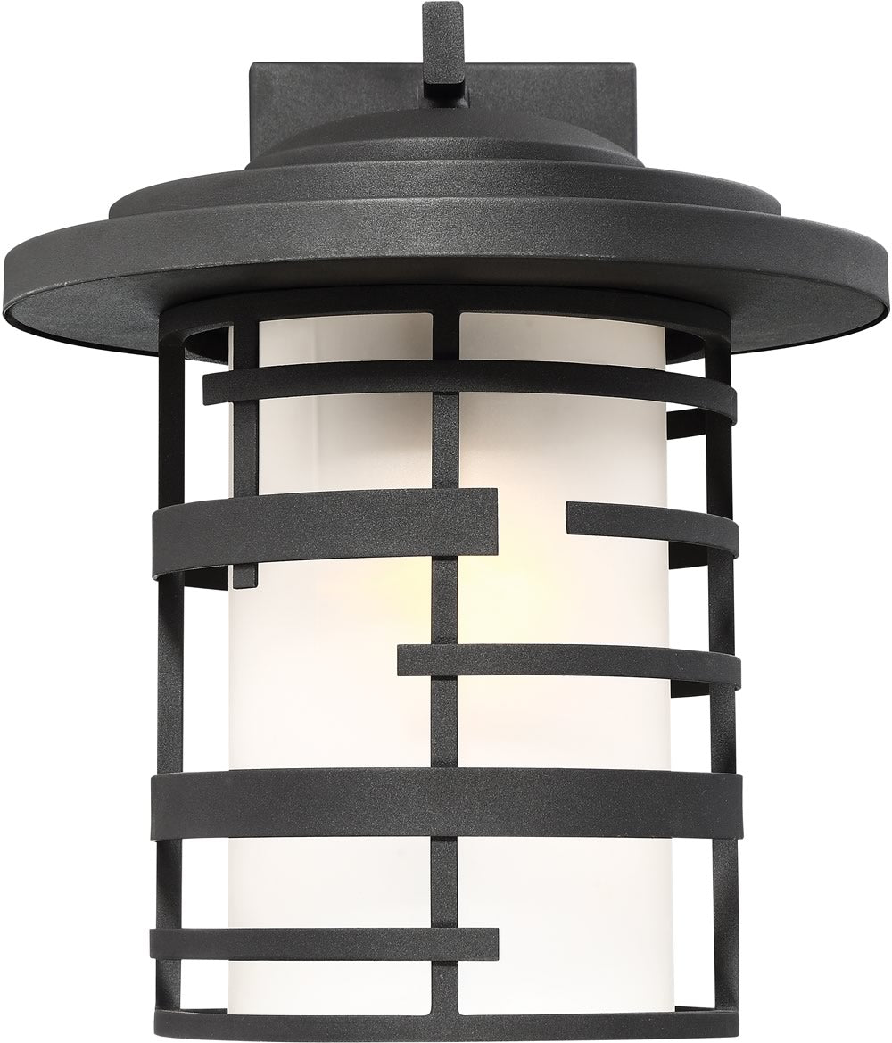 11"W Lansing 1-Light Outdoor Wall Lantern Textured Black